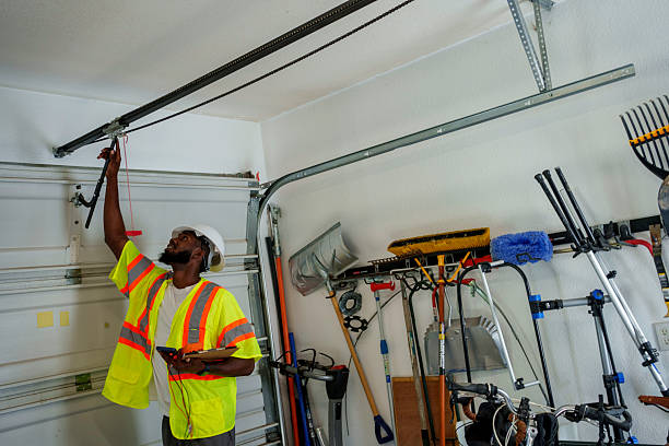 Professional Garage Door Panel Replacement technician working in Brookside Village, TX
